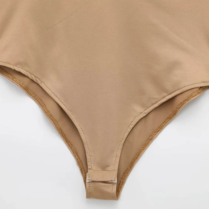 HXAO Bodysuit Women Bustier Slip Tops Body Sexy Women Lingerie Slimming Bodysuit Brown Green Sleeveless Cup Thong Bodysuit Woman
