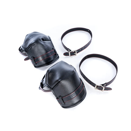 Leather Soft Padded Knee Elbow Pad Dog Paw Crawl Gloves Pup Hood Fetish BDSM Bondage Dog Slave Roleplay Sexy Costume Accessories
