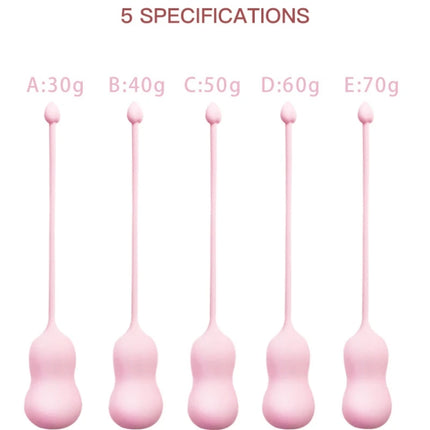 Female Kegel Exercise Pelvic Floor Muscle Trainer Balls Jump Egg Set Adult Sex Toy for Women Postnatal Recovery 5-Pack