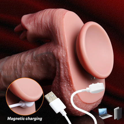 Thrusting Dildo Vibrator Adult Sex Toys Licking Vibrator Realistic Dildos Suction Cup Big Penis Adult Toys for Women & Couples