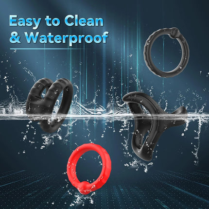 Penis Ring Silicone Cock Rings Delay Ejaculation Scrotal Binding Ball Stretcher Erection Enhancing Lock Cockring Sex Toy for Men