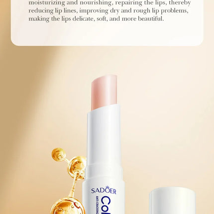 24pcs SADOER Collagen Lip Balm Moisturizing Anti Wrinkles Anti-aging Nourishing Hydrating Lipstick Lips Skin Care Products