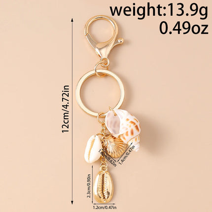 Fashion Summer Beach Shell Keychain Women Girls Conch Key Ring Pendants for Handbag DIY Handmade Jewelry Gifts