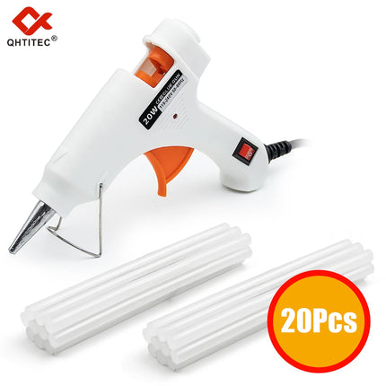 20W Hot Melt Glue Gun With 7MM Transparent Glue Stick Mini Gun Home Electric Heat Temperature Gun Repair Tools Special Stick Set