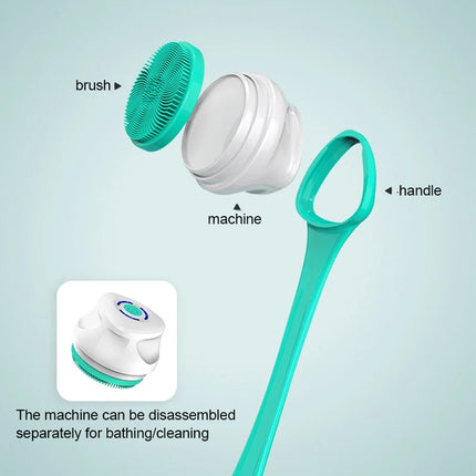 Electric Bath Brush Shower Cleaning Body Massage Brush Multifunctional Spinning Spa Brush Waterproof Long Handle Back Rubbing