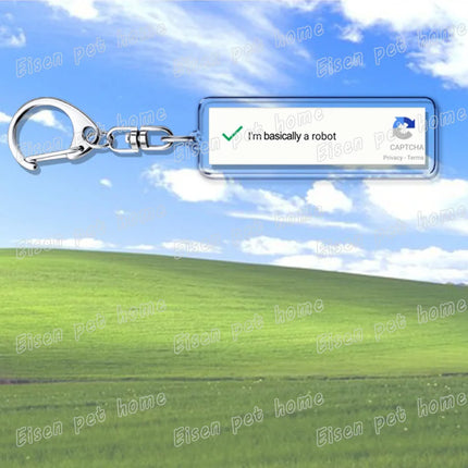 Creative XP Window Keychains for Accessories Bag Funny Task Failed Successfully KeyChain Ring Jewelry Fans Gifts Keyrings