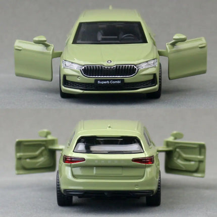1/43 Skoda Superb Combi Toy Car Model Diecast Metal Alloy Vehicle Miniature Pull Back Collection Gift Boys Children Match Box
