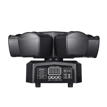 Six Arms RGBW LED Beam Moving Head Light DMX Pattern Strobe Laser Stage Lighting Remote Control Disco Halloween Xmas DJ Lights