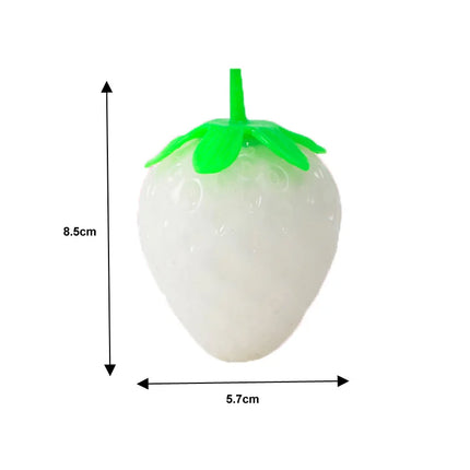 Simulated Color-changing Strawberry Squishy Fruit Hand Anti-stress Squeeze Ball Decompression Toys for Children Sensory Autism
