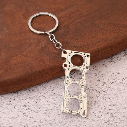 Creative Gear Head Keychain Speed Gearbox Keyring For Car Key Turbo Hub Brake Disc Pendant Shock Absorber Keys Holder Chain Ring