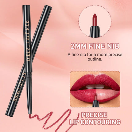 3pcs Matte Liquid Lipstick+Lip Liner Set Lip Glaze Makeup Nude Black Red Velvet Lip Gloss Long Lasting Lip Tint Cosmetics Kits