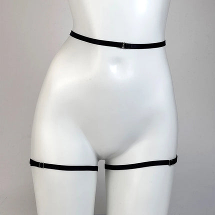 Women Gothic Style New Belt Punk Adjustable Black Elastic Thigh Strap Street Style Fetish Belt Exotic Fashion Accessory
