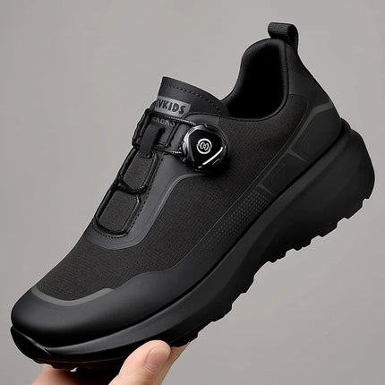 Men's Camping Running Sports Shoes with Lightweight Comfortable Versatile Studded Sole, Solid Color Mountaineering Sneakers