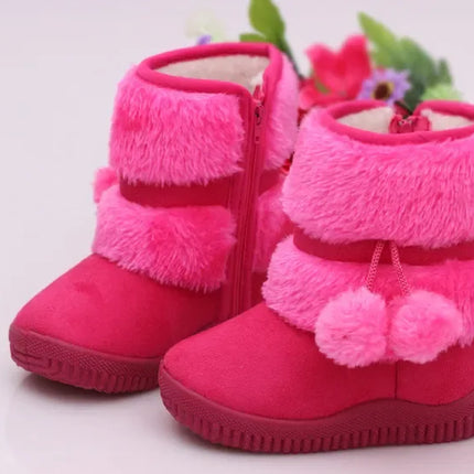 Children Girls Snow Boots Winter Comfortable Thick Warm Kids Boots Lobbing Ball Thick Kids Autumn Cute Boys Boots Princess Shoes