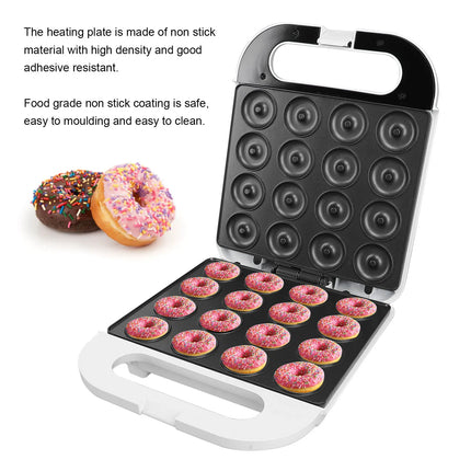 Mini Baking Machine Large Size 16 Holes Non Stick Donut Maker Machine for Home and Travel