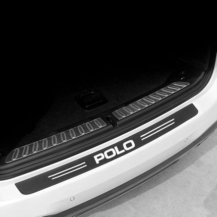 Carbon Fiber Car Stickers Door Sill Protector Bumper Protection Tape For Volkswagen VW Polo 6R 6N 6N2 6C 9N 9N3 Rline R Line