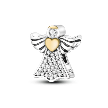 925 Sterling Silver Virgin Goddess Blessing Dangle Prayer Angel Pendant Charms Fit Original Necklace Bracelet DIY For Women Gift