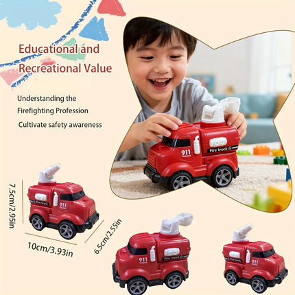 Inertial Fire Truck Toy for Toddlers | Rotating Accessory | Random 2 Styles Mixed | Early Educational Kids Vehicle.