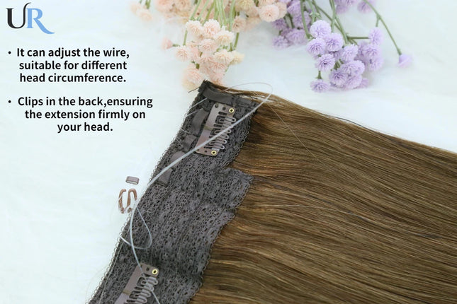 Human Hair One Piece Fish Line Extensions 12-26 inch #27 For An Affordable Luxury Hair Item