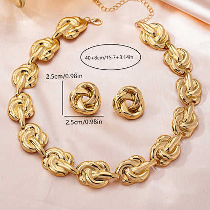 Elegant and Versatile Summer Luxury High-End Women's Metal Jewelry Set