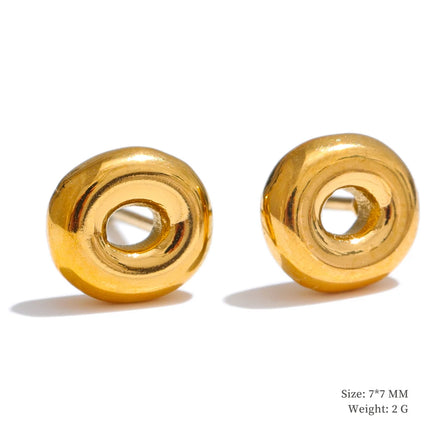 Yhpup 26 Initial Letter A-Z  Stainless Steel Gold Color Stud Earrings 18K PVD Waterproof Plated Daily Versatile Basic Jewelry