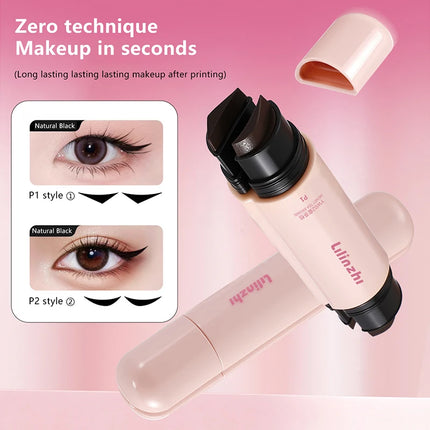 1Pc Magnetic Double Head Stamp Eyeliner Pen Waterproof Quick-Drying Black Brown Liquid Eye Liner Makeup Cosmetics Set