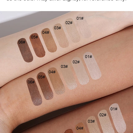 Long-Lasting Waterproof Liquid Foundation with Oil Control & Moisturizing, High Coverage Sweat-Resistant Concealer for Women,
