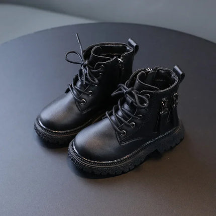 2025 Spring Autumn Winter Ankle Boots Light Girl Platform Shoes Burgundy Beige Black Boys Short Boots Super Cozy Shoes