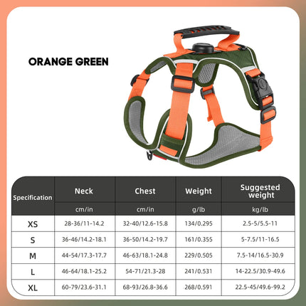 Reflective Dog Harness with Airtag Holder, Escape Proof Anti Lost Pet Vest, Highly Visible Adjustable Safety GPS tracking