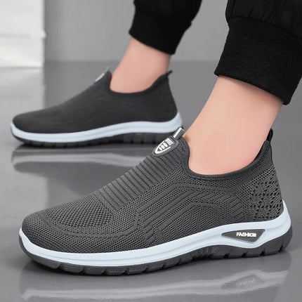Men Casual Shoes Breathable Sneakers Mens Lightweight Walking Running Shoes Slip on Loafers for Couple Zapatillas Hombre Size 44