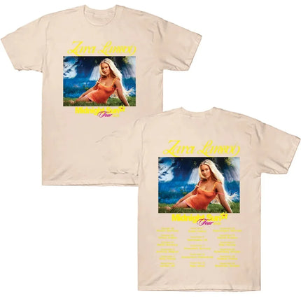 Zara Larsson Midnight Sun Global Tour Merch T-Shirt Men Women Album Poster Graphic Print Cotton Tees Neck Loose Oversized Tops