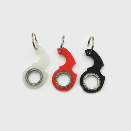 Hot Sale Funny Release fidget spinner Keychain Stress Relief Rotating Keyring Finger Flying Ring Relieve Anxiety Toy Gift