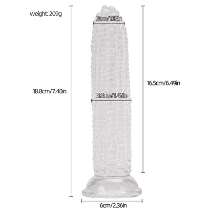 Unique Corn-shaped Dildo Grain Design with Strong Suction Cup Butt Plug Adult Sex Toy Anal Plug Erotic Male Masturbator Pleasure