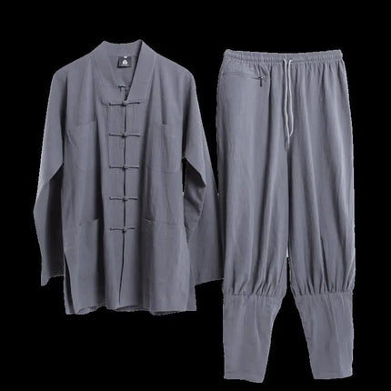 Chinese Traditional Clothings for Monk Costume Buddhist Clothing Monk Robe Taoism Tibetan Clothes Meditation Zen Shaolin Hanfu