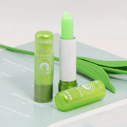 12Pcs/Set Aloe Extract Lip Balm, Color-Changing Lip Balm, Long-Lasting and Moisturizing Lipstick for Festival Gift