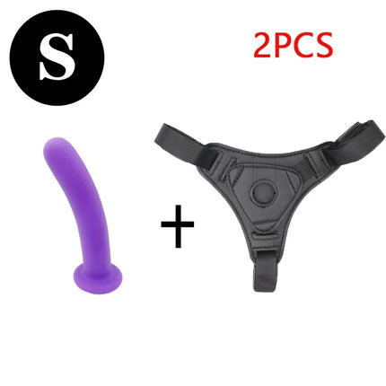 Orissi Silicone Strap-On Set, Realistic Wearable Toy, Adjustable Belt, Soft Silicone,  for Couples, G-Sort, Anal, Butt Plug
