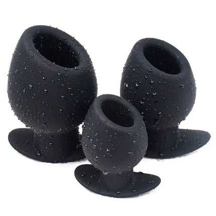 Chalice Shape Hollow Anal Plug,Silicone Tunnel But Butt Plugs,Stretch Anus Ass Buttplug,Prostate Analplug Butplug,Sex Toys
