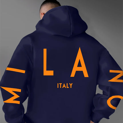 The new men's hooded sweatshirt for Spring and Autumn 2025 is a casual and fashionable streetwear with letter prints