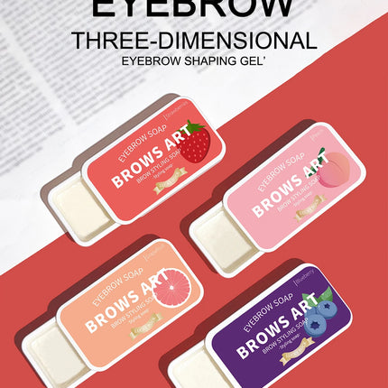 4-color eyebrow styling wax, styling gel, waterproof, natural, long-lasting, transparent eyebrow soap, eyebrow styling cream