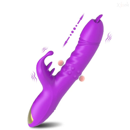 Thrusting Rabbit Vibrator for Women Vagina Dlido Vibrator G-Spot Clitoris Stimulator Female Masturbation Sex Toy for Women