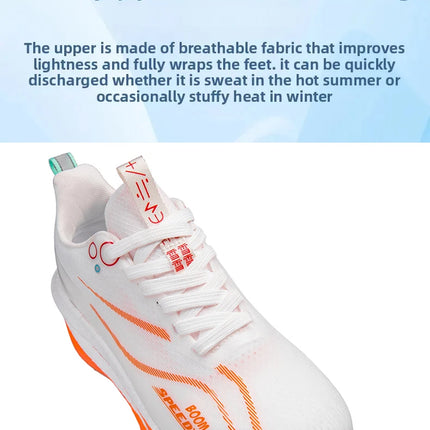 Unisex Carbon Board Running Shoes Professional Marathon Lightweight Bouncing Pad Breathable Ladies Stable Support Sports Shoes