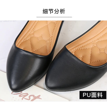 New Flat Heel Pointed Toe Flat Shoes Korean Style Fashionable Shallow Mouth Large-Size Casual Shoes Comfortable And Breathable