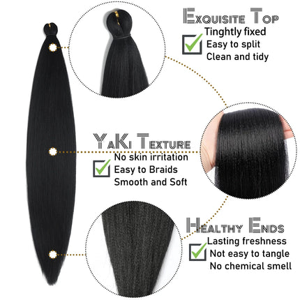 1/3/5 Packs/Lot 26 Inch Pre-stretched Braiding Hair Ombre Braiding Hair Hot Water Setting Synthetic Braiding Hair Extensions