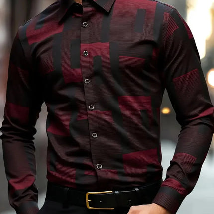 New Men's Flip-over Beach Shirt Long Sleeve Hawaiian Holiday Clothing Pattern Summer New Collection