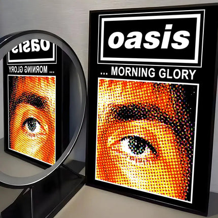 Band O-Oasis Classics Poster Perfect Sticker Self Adhesive Art Designed for Home Dining Office Spaces