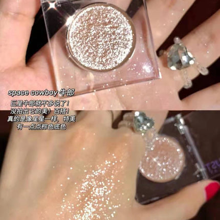 Long-Lasting Glitter Eyeshadow -Radiant High Shine,Face and Eye Highlighter,Sparkling Powder Eye Makeup for Eyelids & Cheekbones