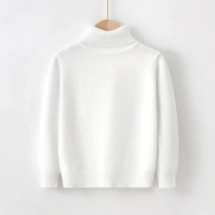 2-8T Toddler Kid Baby Boy Girl Sweater Winter Clothes Knit Pullover Top High Collar Warm Thick Infant Knitwear Casaul Outfit