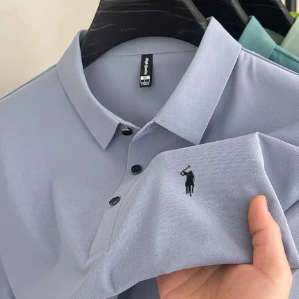 Luxury classic men's brand Paul original pony embroidered comfortable POLO shirt summer new casual breathable short sleeved top