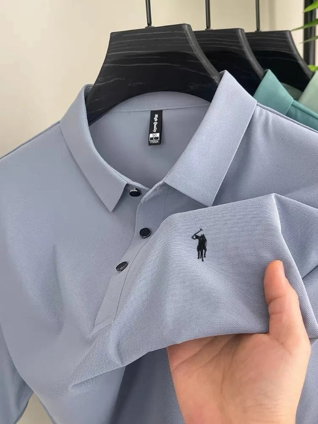 Luxury classic men's brand Paul original pony embroidered comfortable POLO shirt summer new casual breathable short sleeved top