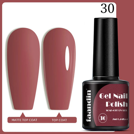Faandin 7ml 1 Bottle, Solid Color Gel Nail Polish, Selected Red Nail Polish Gel, Uv Lamp Quick-Drying, Alcohol-Free, Full Color, Not Easy to Fade, High Saturation Color, Easy to Use, Can Be Used at Home, Essential Item for Fa